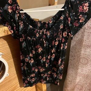 Off the shoulder floral blouse